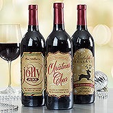 Personalized Merry Christmas Wine Bottle Labels - 15118