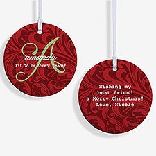 Personalized Christmas Ornament - Name Meaning - 2 Sided - 15146