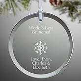 Personalized Round Glass Christmas Ornament - Create Your Own - 15150