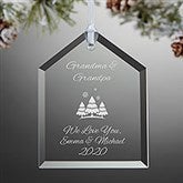 Personalized Glass House Christmas Ornament - Create Your Own - 15151