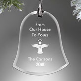 Personalized Glass Bell Christmas Ornament - Create Your Own - 15153