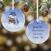 Personalized Precious Moments Snowman Christmas Ornament - 15156