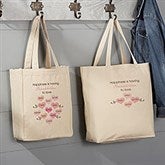 Personalized Canvas Tote Bag - Happiness Is Children - 15168