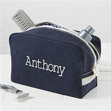 Personalized Mens Travel Toiletry Bag - Classic Canvas - 15172