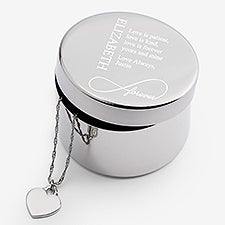 Personalized Romantic Keepsake Box - Couples Infinity - 15188