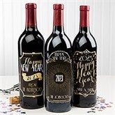 Personalized Happy New Year Wine Bottle Labels - 15219