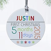 Personalized Baby's 1st Christmas Ornament - 15251