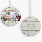 Personalized 2-Sided Photo Christmas Ornament - Snowflake - 15253