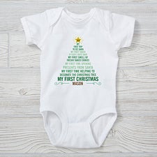 Personalized Babys 1st Christmas Apparel - Christmas Tree - 15258