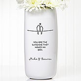 Personalized Romantic Vase - Lovebirds - 15261