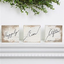 Personalized Romantic Shelf Blocks - Happily Ever After - 15265