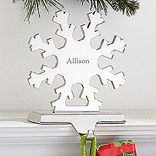 Personalized Stocking Holders: Snowflake  Christmas Tree - 15287