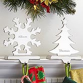 Personalized Stocking Holders: Snowflake & Christmas Tree - 15287
