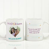 Personalized Photo Coffee Mug - Hugs & Kisses For Mom - 15320