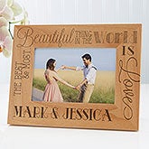 Personalized Romantic Wood Picture Frame - Love Quotes - 15322