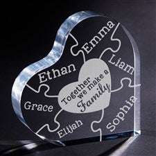 Personalized Heart Keepsake - Together We Make A Family - 15371