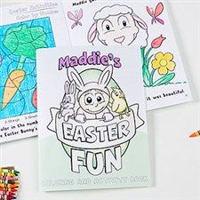 Personalized Coloring Activity Book  Crayon Set - Easter Fun! - 15388