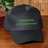 Embroidered Black Baseball Hat - You Name It - 1539