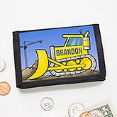 Personalized Wallet - Construction Trucks - 15487