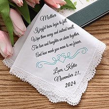 Personalized Wedding Handkerchief - Joyful Tears - 15504