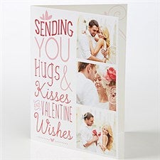Personalized Photo Greeting Card - Hugs  Kisses - 15523