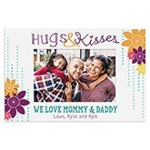 Personalized Photo Magnet Frame - Hugs & Kisses - 15559