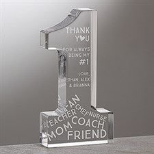 Personalized Keepsake Award - #1 Mom - 15580