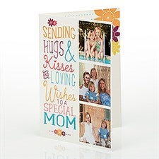 Personalized Mothers Day Greeting Card - Hugs & Kisses - 15583