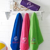 Embroidered Beach Towels - Beach Fun! - 15603