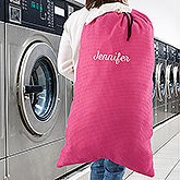 Embroidered Pink Laundry Bag - 15610