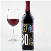 Personalized Birthday Wine Bottle Label - Bold Birthday - 15642