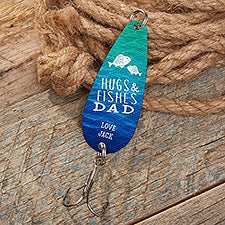 Personalized Fathers Day Fishing Lure - Hugs & Fishes - 15649