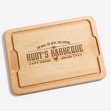 Personalized Maple Cutting Board - The Man, The Meat, The Legend - 15665