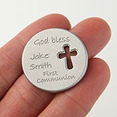Personalized Religious Cross Pocket Token - Holy Day - 15686