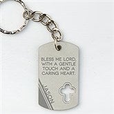 Personalized Cross Keychain - Bless This Driver - 15691