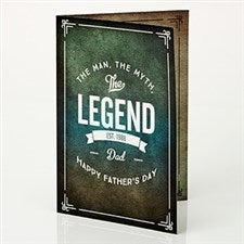 Personalized Fathers Day Greeting Card - The Man, The Myth, The Legend - 15725