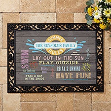 Personalized Summer Doormats - Summer Rules - 15735