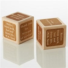 Personalized Wood Block - Retirement - 15741D