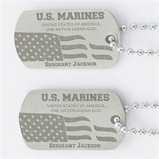 Military Engraved Dog Tag Set Of Two - 15750