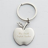 Personalized Apple Key Chain - Teacher - 15754