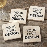 Design Your Own Personalized Tumbled Stone Coasters - 15755