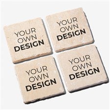 Design Your Own Personalized Tumbled Stone Coasters - 15755