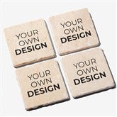 Design Your Own Personalized Tumbled Stone Coasters - 15755