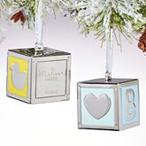 Personalized New Baby Ornaments - Baby Blocks - 15760
