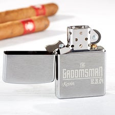 Personalized Zippo Windproof Groomsman Lighter - I Do Crew - 15767