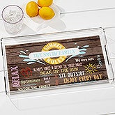 Personalized Acrylic Serving Tray - Summer Rules - 15775