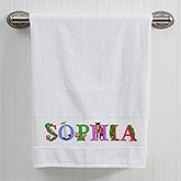 Personalized Kids Bath Towel - Alphabet Animals - 15801