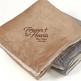 Embroidered Memorial Sherpa Blanket - Heartfelt Memories - 15827