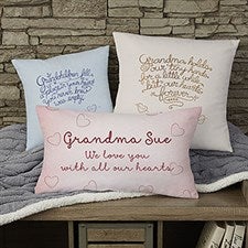 Personalized Grandparents Throw Pillow - Grandchildren Fill Our Hearts - 15854