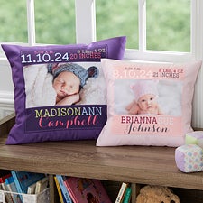 Personalized Keepsake Baby Pillow - Darling Baby Girl - 15855